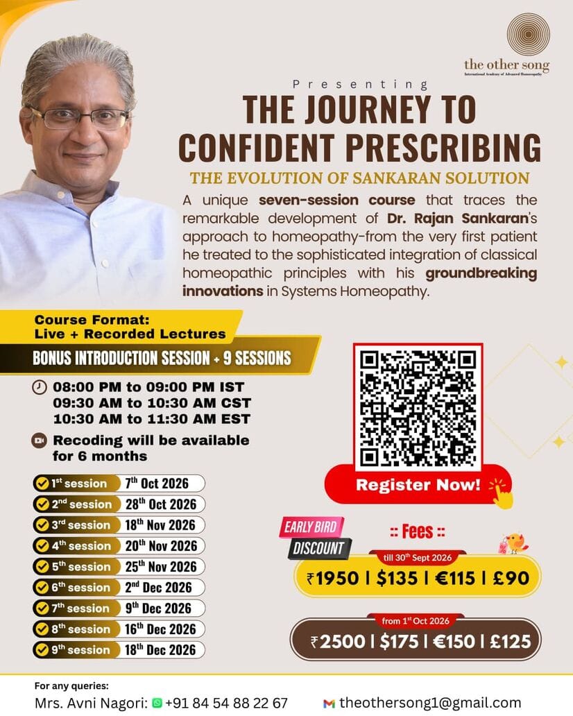 The Journey to Confident Prescribing - The Evolution of Sankaran Solution